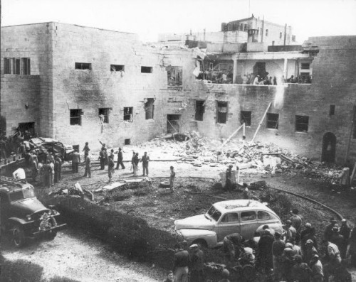 Agency compound after the bomb exploded