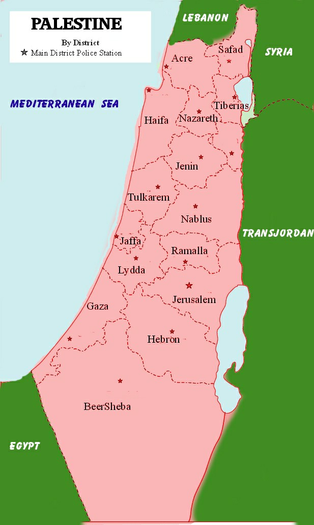 Palestine by district